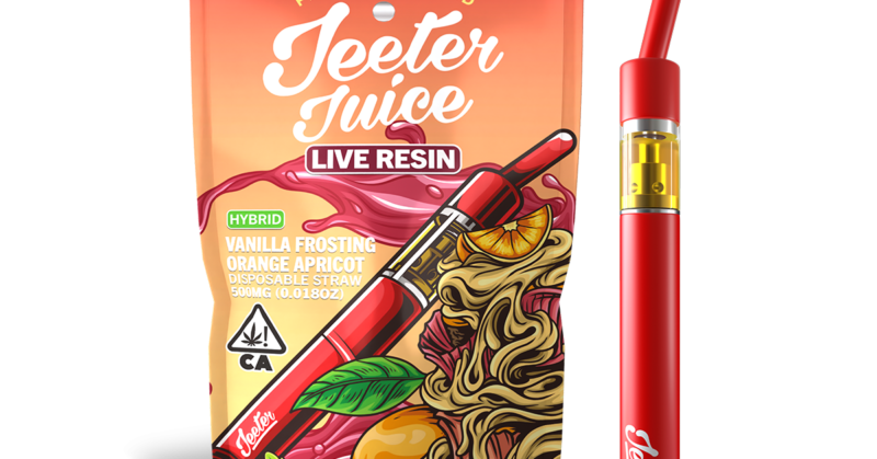 Jeeter juice resina viva glassa alla vaniglia arancia albicocca